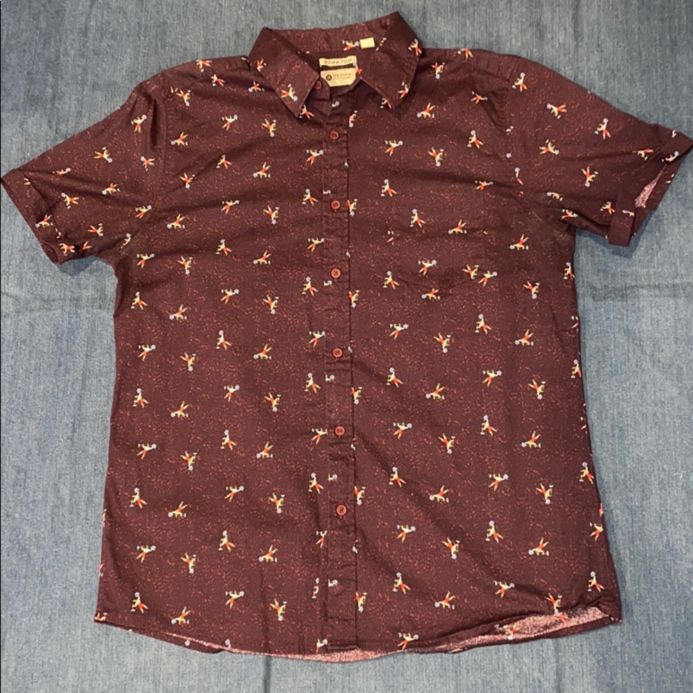 Maroon muscle man button down
